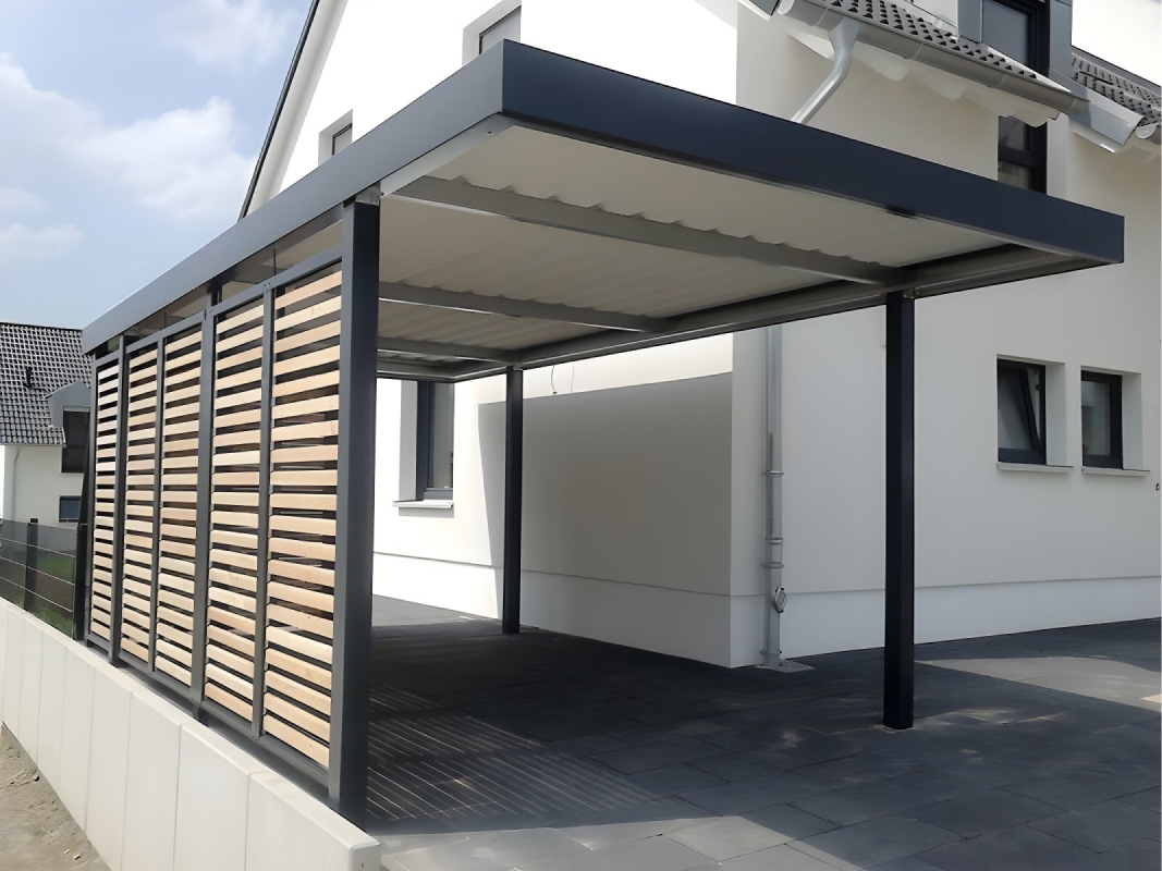Хай-тек автонавес из поликарбоната для машин Современный навес «веранда» для зоны отдыха в частном доме